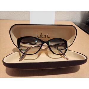 Jean Lafont Paris Cat Eye Sunglasses, Classic Black‎ Frame, Luxury Eyewear